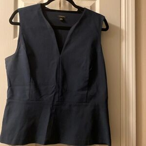 Ann Taylor navy blue peplum top👠